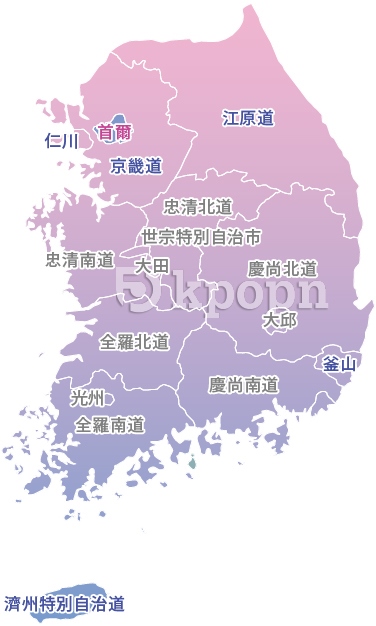 韓國行政區地圖