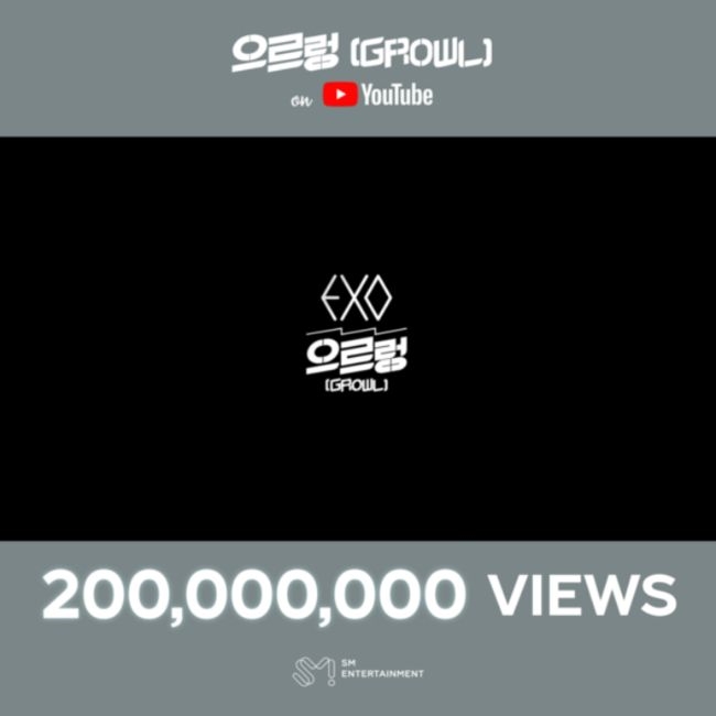EXO《Growl》MV 兩億