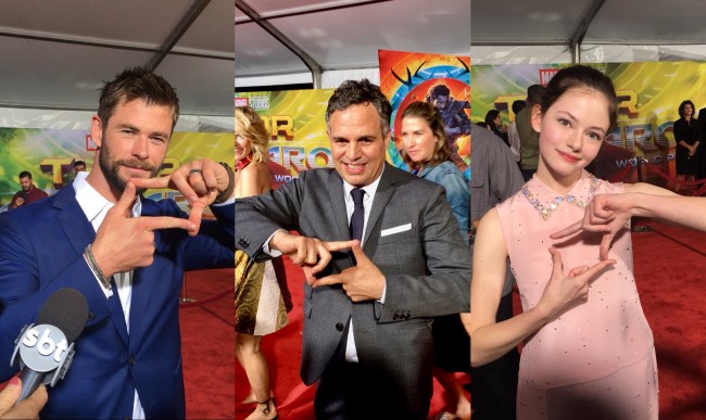 Chris Hemsworth、Mark Ruffalo、Mackenzie Foy 朴志訓招牌動作