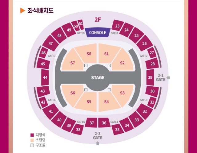 Wanna One Fan-con 首爾場座位表