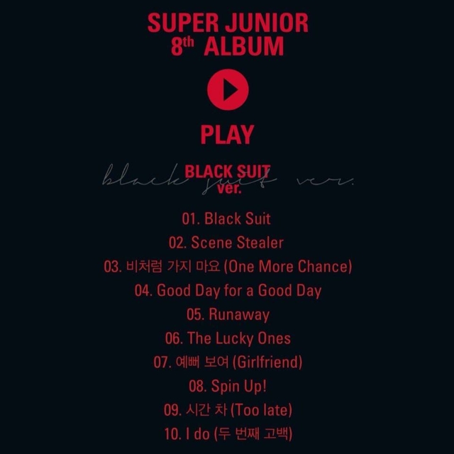 Super Junior《PLAY》曲目表