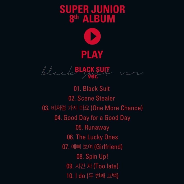 Super Junior《PLAY》曲目表