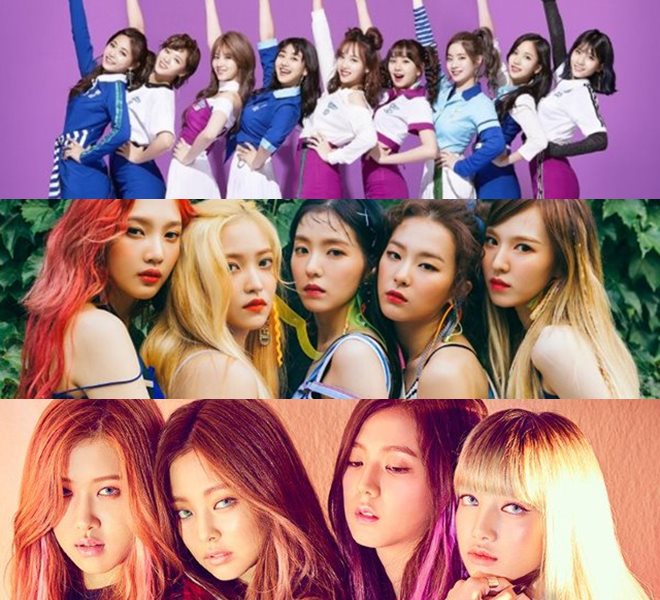 Twice、Red Velvet、BLACKPINK