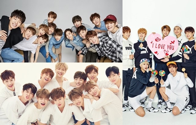 SEVENTEEN、Wanna One、BTS