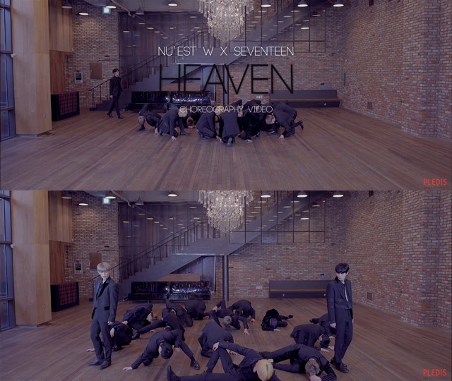 NU'EST W、SEVENTEEN《HEAVEN》練習室影片截圖