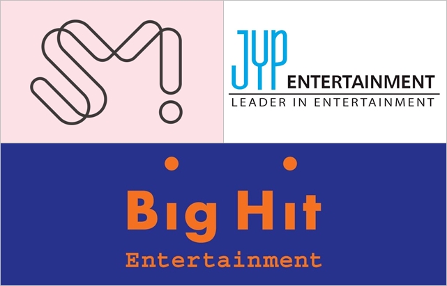 (縮圖) S.M. Entertainment、JYP Entertainment、Big Hit Entertainment