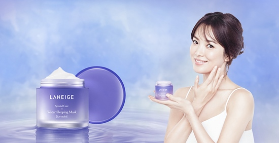 laneige 蘭芝、晚安面膜、睡美人香氛水凝膜、宋慧喬、薰衣草