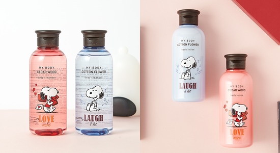 innisfree、snoopy、聯名活動、沐浴乳、身體乳液