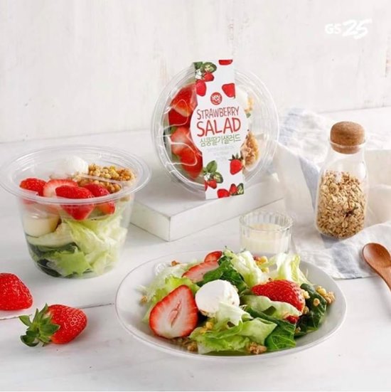 GS25、新鮮草莓商品、心空草莓沙拉商品圖