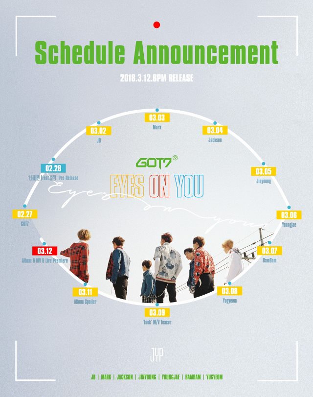GOT7《EYES ON YOU》行程表