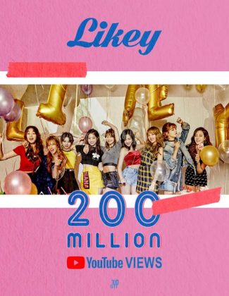 TWICE《Likey》MV 瀏覽次數破2億祝賀海報
