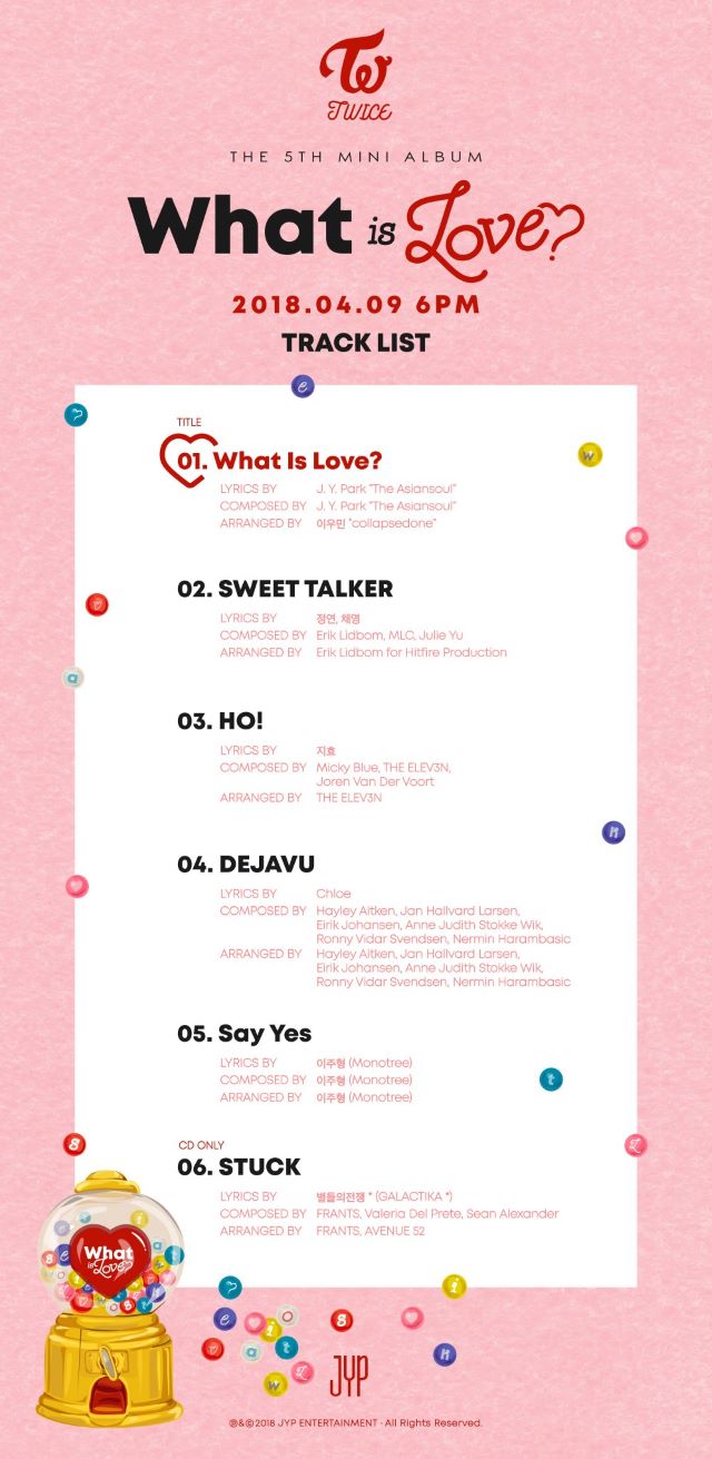 TWICE《What is Love?》曲目表