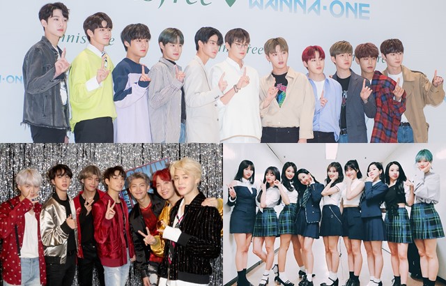 Wanna One、BTS 防彈少年團、TWICE 