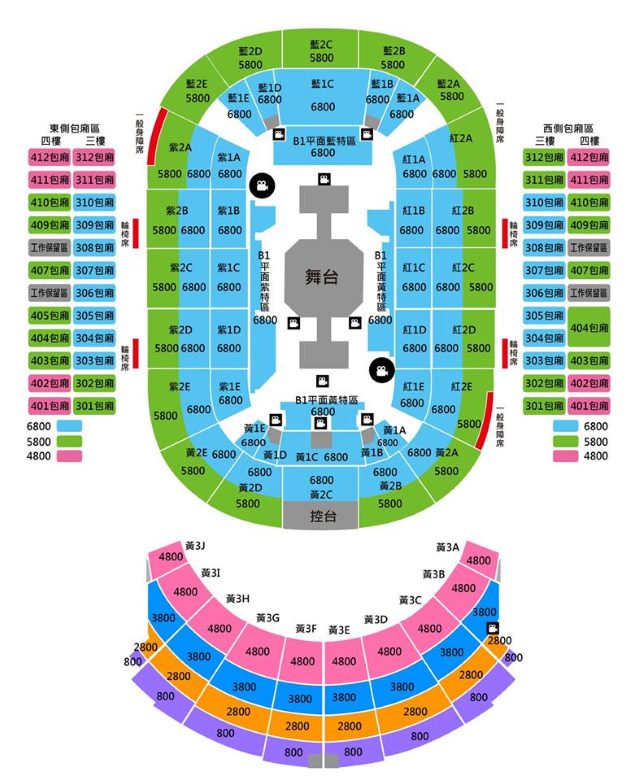 《M!Countdown in Taipei》座位圖