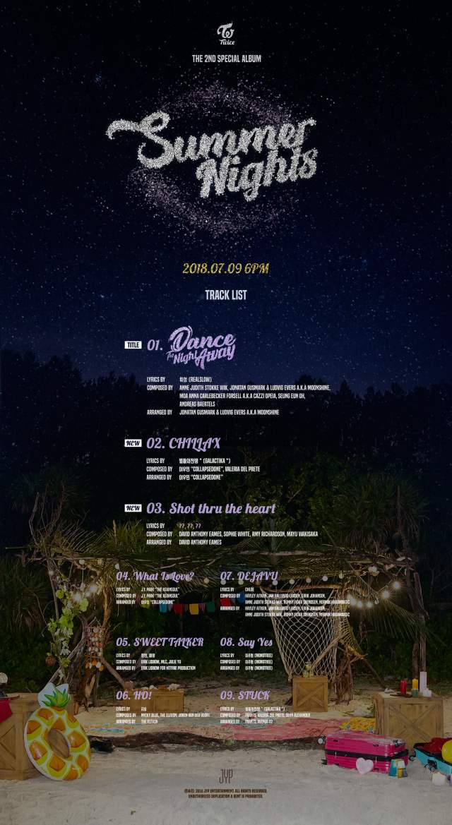 TWICE《Summer Nights》曲目表