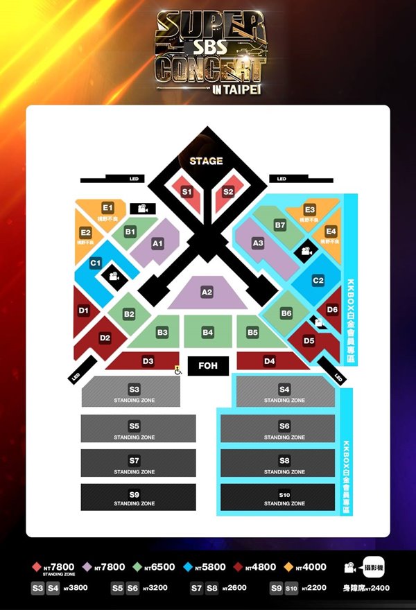 SBS《Super Concert》座位圖