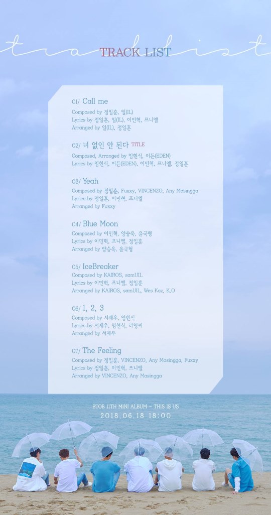 BTOB 迷你十一輯曲目表