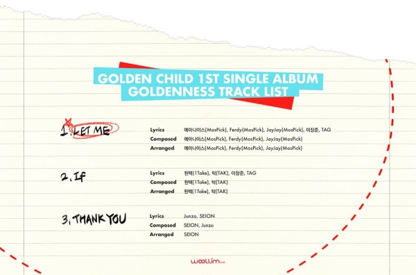 Golden Child《Goldenness》曲目表