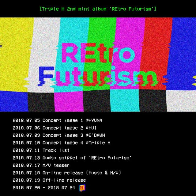 Triple H《REtro Futurism》回歸行程表