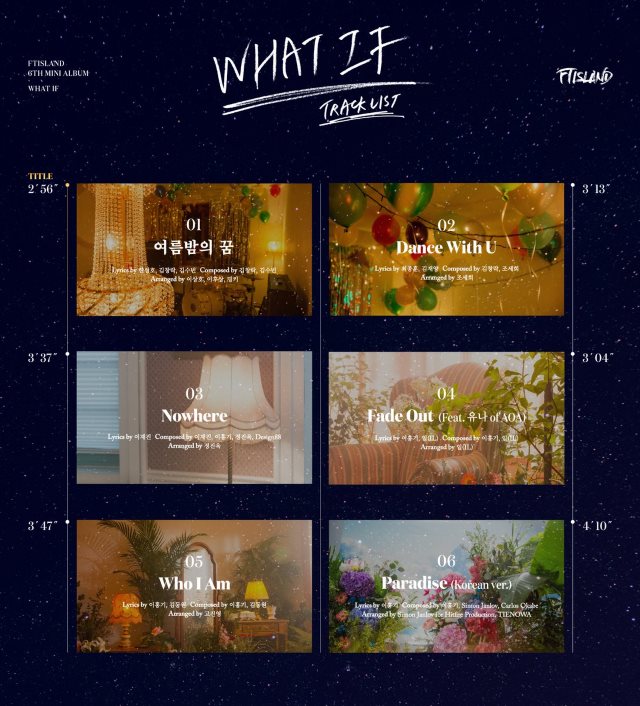 FTISLAND《WHAT IF》曲目表