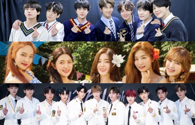 BTS 防彈少年團、Red Velvet、Wanna One