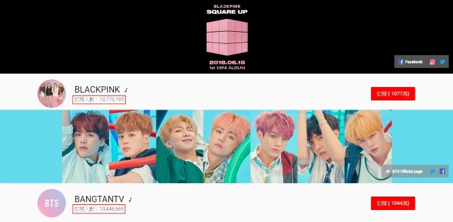 BLACKPINK、BTS
