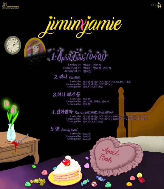 朴智敏《jiminxjamie》曲目表