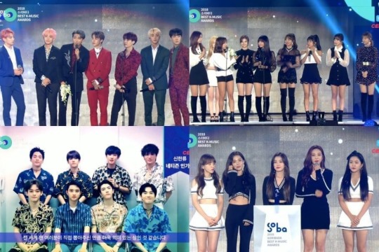 BTS、TWICE、EXO、Red Velvet