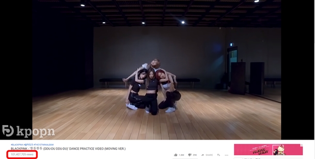BLACKPINK《DDU-DU DDU-DU》練習影片破億截圖