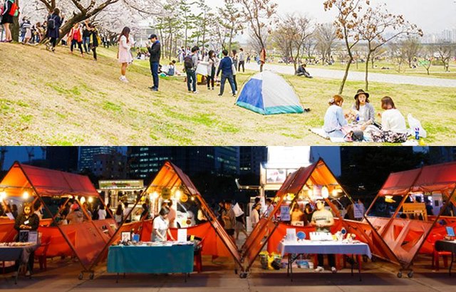 汝矣島漢江公園：野餐、夜市