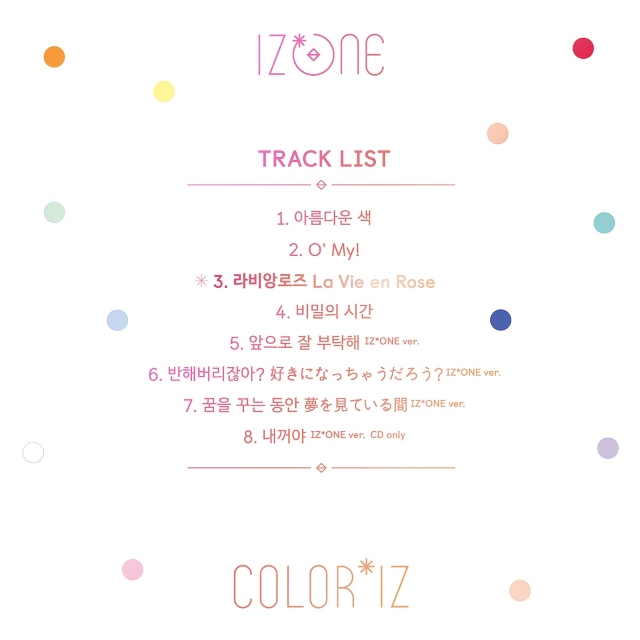 IZ*ONE 迷你一輯曲目表