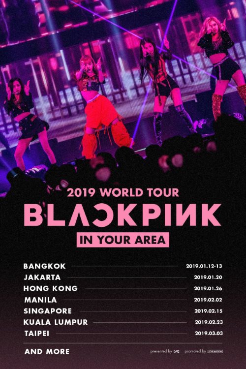 BLACKPINK 2019 世界巡迴演唱會《IN YOUR AREA》場次