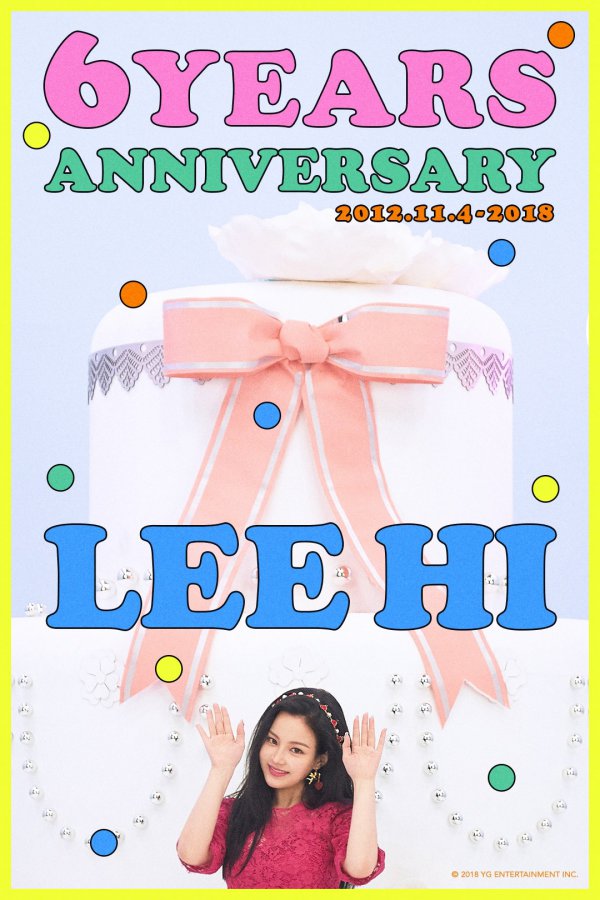 LEE HI 六週年祝賀圖