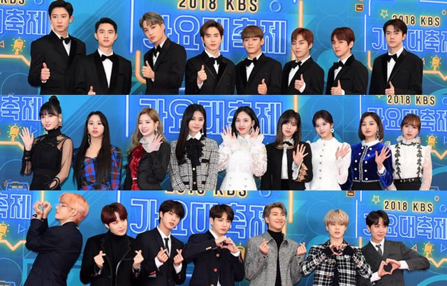 EXO、TWICE、BTS 防彈少年團《2018 KBS 歌謠大慶典》紅毯