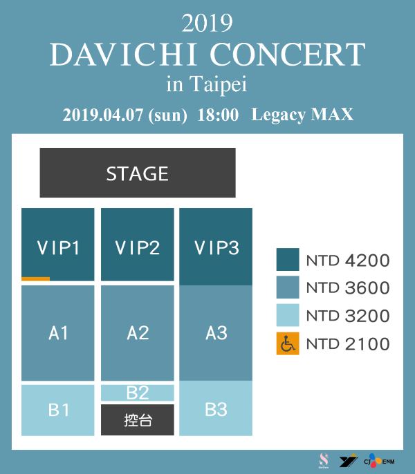 DAVICHI 2019年4月7日座位圖