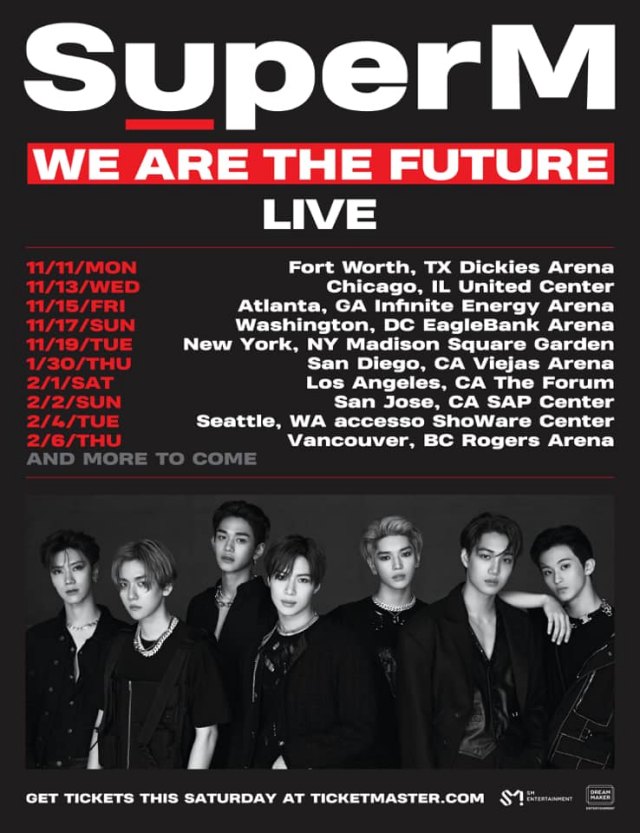 SuperM 北美巡迴演唱會《WE ARE THE FUTURE》場次