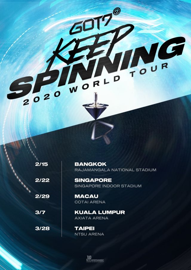 GOT7 2020年世界巡迴演唱會《KEEP SPINNING》時程表