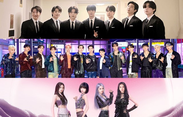 BTS、SEVENTEEN、BLACKPINK