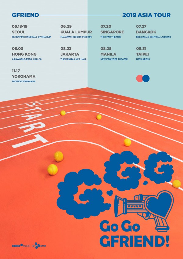 GFRIEND 2019年巡演《Go Go GFRIEND!》時程表