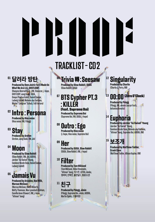 BTS 精選輯《Proof》曲目表 02
