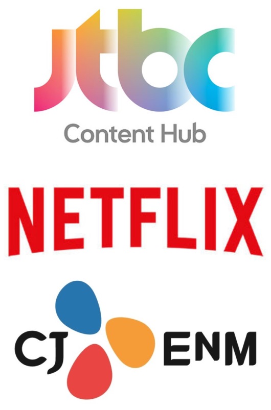 JTBC、Netlfix、CJ ENM LOGO