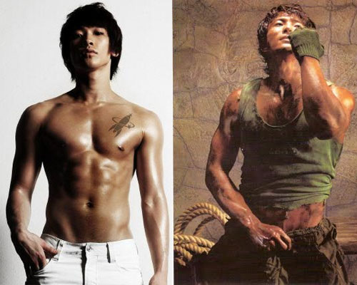 Rain 和裴勇俊的好身材 Rain 和裴勇俊的好身材