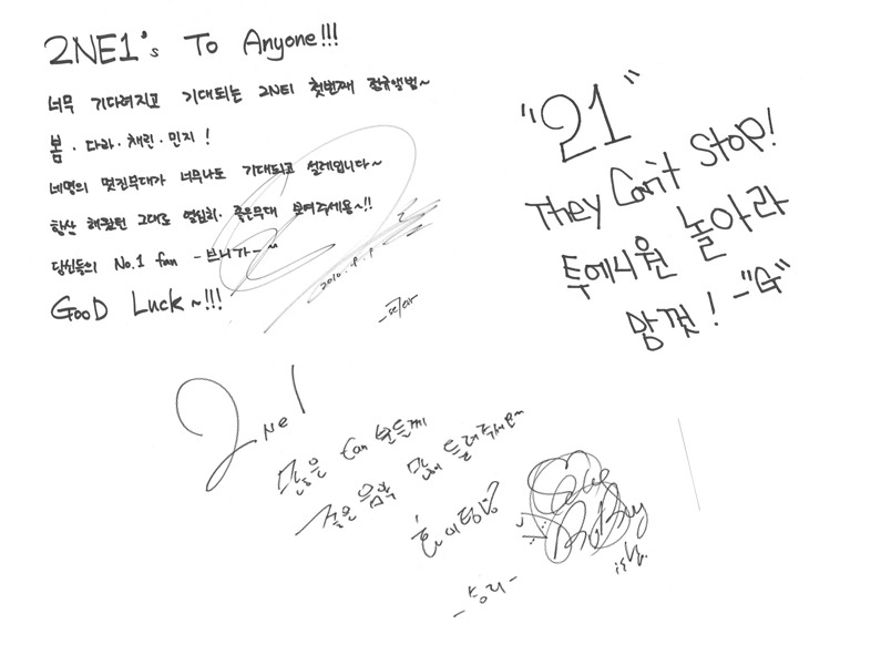 yg family to 2NE1