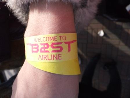 Welcome to B2st Airline手環