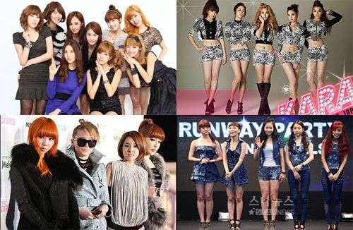 SNSD-KARA-2NE1-WG