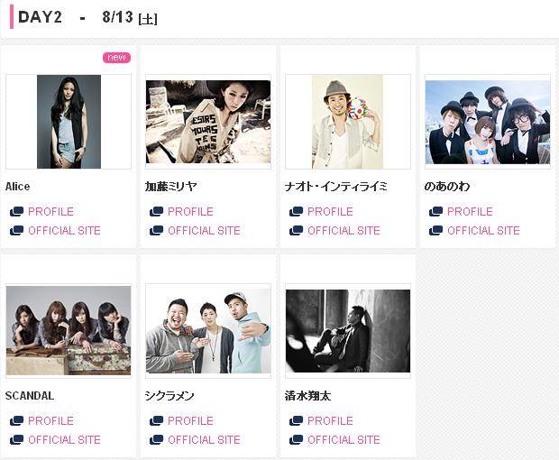 MTV ZUSHI FES 11 supported by RIVIERA 出席嘉賓