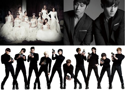 少女時代、東方神起、Super Junior