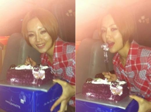 Miryo with her birthday cake