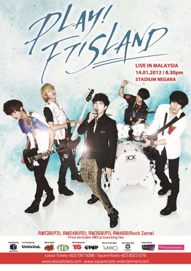 FTIsland 2012 馬來西亞演唱會海報