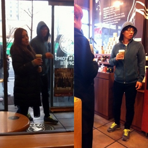 劉在石與柳真去咖啡店